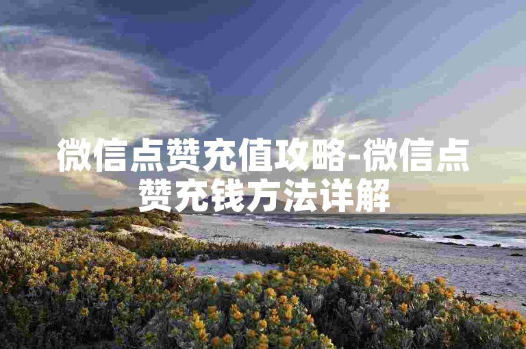 微信点赞充值攻略-微信点赞充钱方法详解
