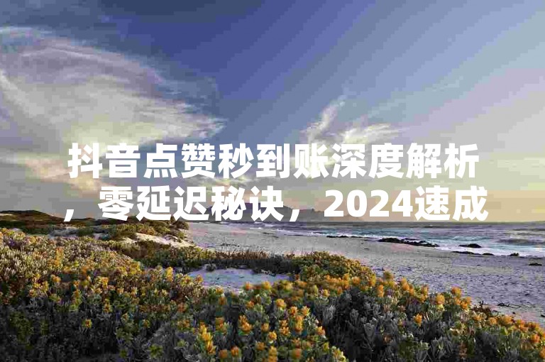 抖音点赞秒到账深度解析，零延迟秘诀，2024速成攻略！