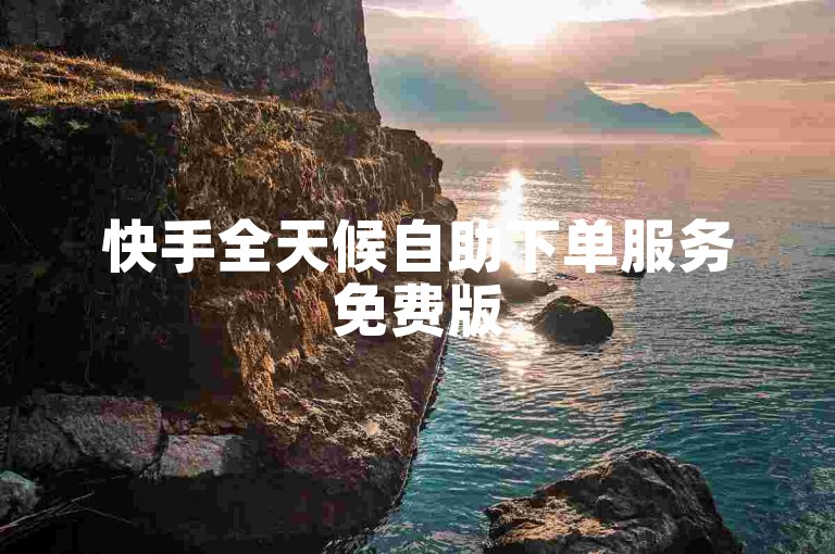 快手全天候自助下单服务免费版