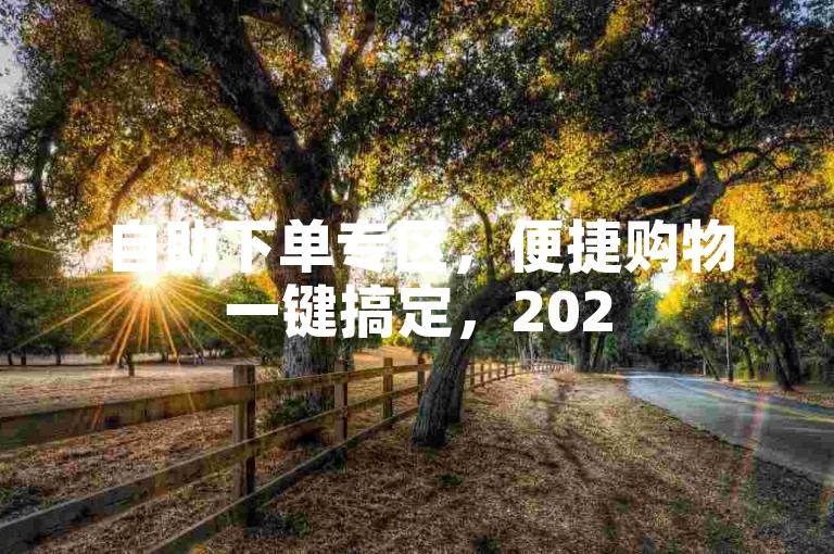 自助下单专区，便捷购物一键搞定，2025新体验！
