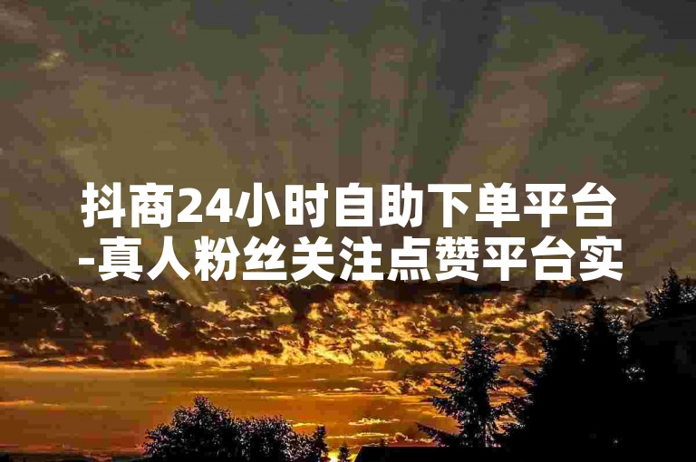 抖商24小时自助下单平台-真人粉丝关注点赞平台实时到账