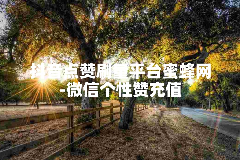 抖音点赞刷量平台蜜蜂网-微信个性赞充值