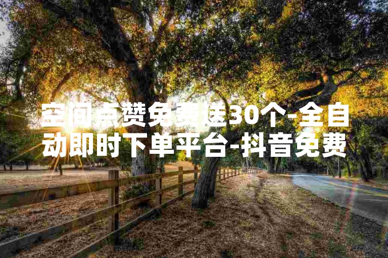 空间点赞免费送30个-全自动即时下单平台-抖音免费增流量入口-50赞仅需1元