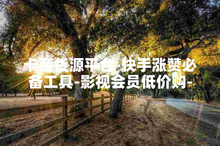 卡商货源平台-快手涨赞必备工具-影视会员低价购-0.5元2000活粉稳增