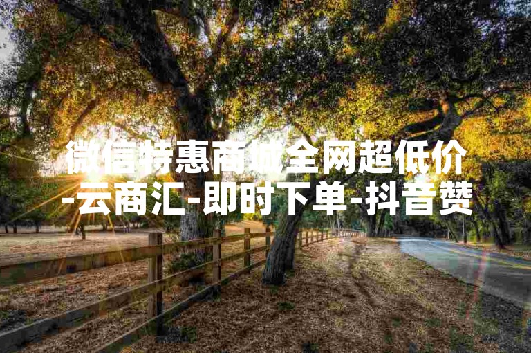 微信特惠商城全网超低价-云商汇-即时下单-抖音赞粉随时领-小红书号购自动发卡平台