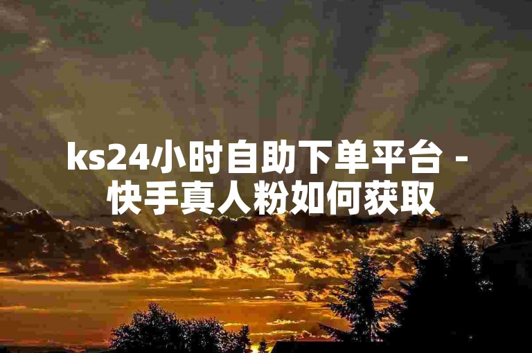 ks24小时自助下单平台 - 快手真人粉如何获取