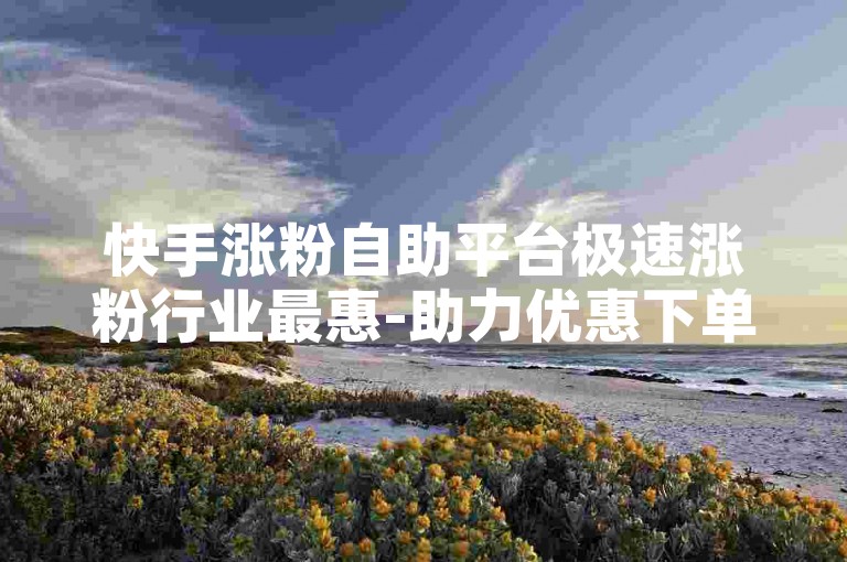 快手涨粉自助平台极速涨粉行业最惠-助力优惠下单网