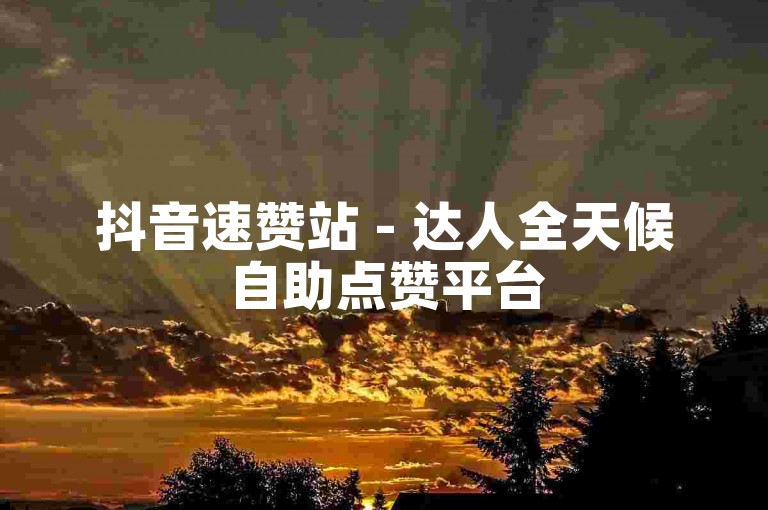 抖音速赞站 - 达人全天候自助点赞平台