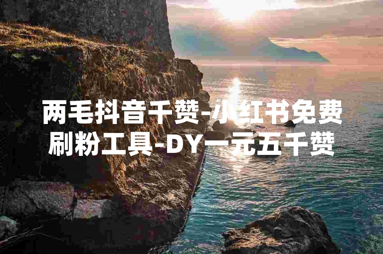 两毛抖音千赞-小红书免费刷粉工具-DY一元五千赞-xhs涨粉助手app