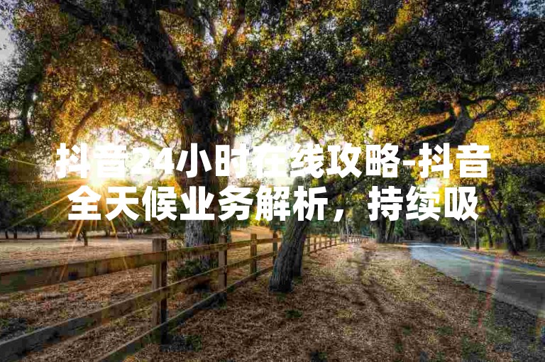 抖音24小时在线攻略-抖音全天候业务解析，持续吸粉妙招！