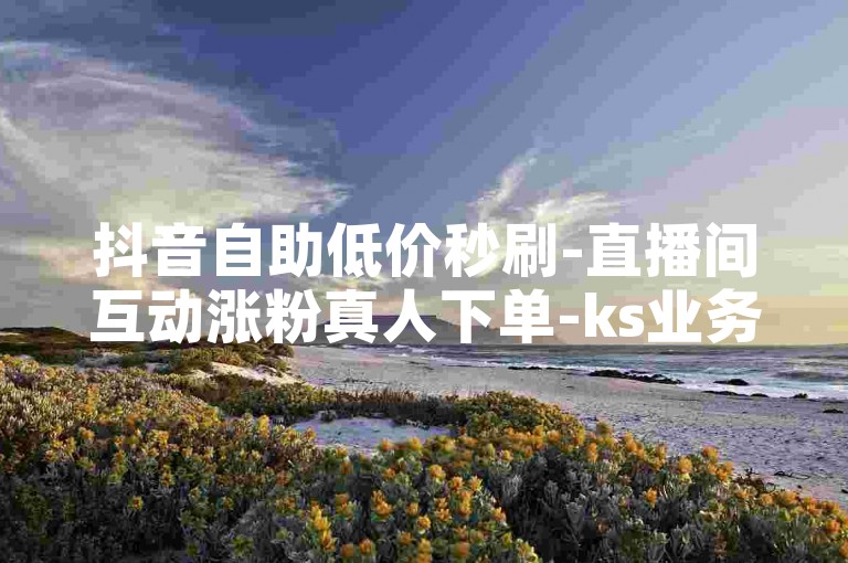 抖音自助低价秒刷-直播间互动涨粉真人下单-ks业务特惠自助平台超实惠-游戏辅助卡盟基地