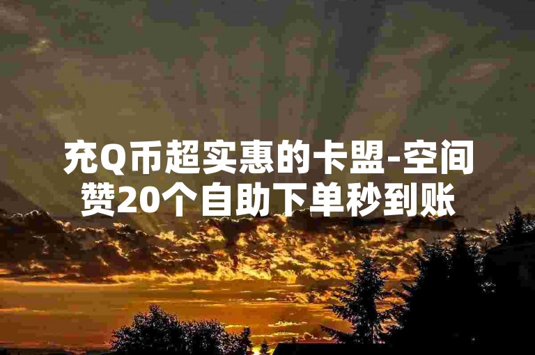 充Q币超实惠的卡盟-空间赞20个自助下单秒到账