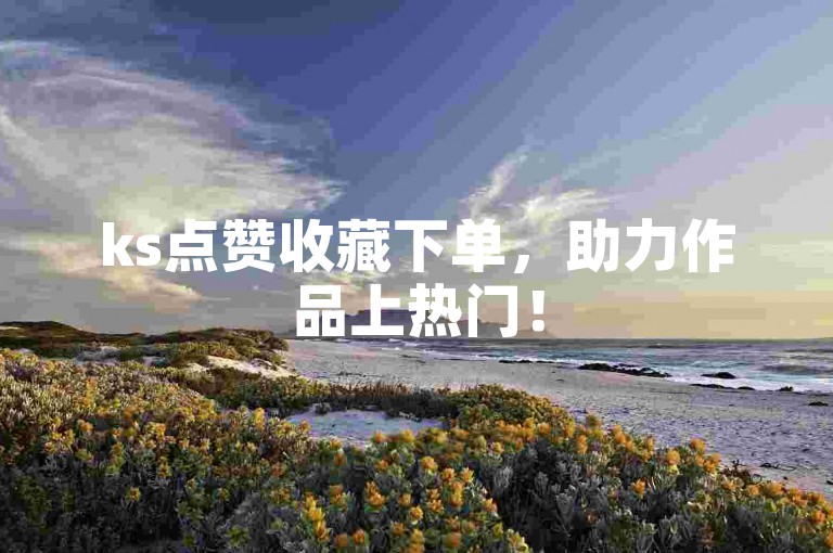 ks点赞收藏下单，助力作品上热门！