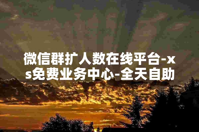 微信群扩人数在线平台-xs免费业务中心-全天自助下单卡盟网-微信赞0.2元一万