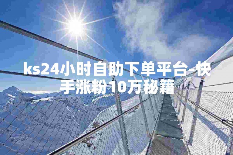 ks24小时自助下单平台-快手涨粉10万秘籍
