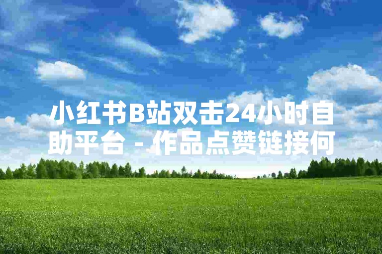小红书B站双击24小时自助平台 - 作品点赞链接何处寻