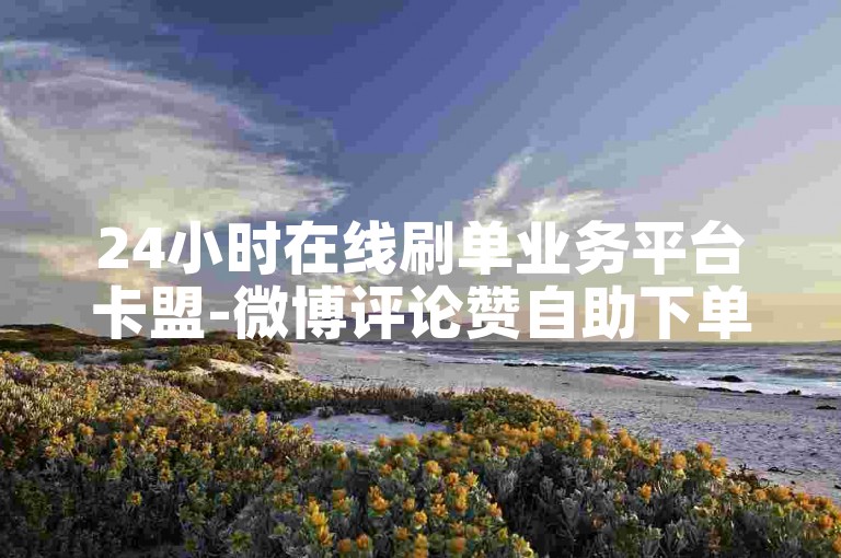 24小时在线刷单业务平台卡盟-微博评论赞自助下单特惠