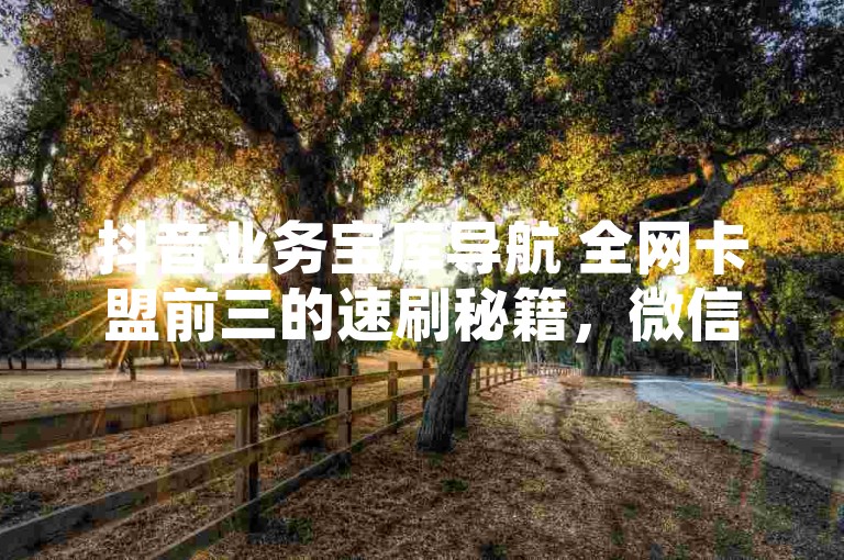 抖音业务宝库导航 全网卡盟前三的速刷秘籍，微信业务天地导航 卡盟榜前五的快刷妙招，快手业务精选导航 卡盟排行前十的刷量技巧