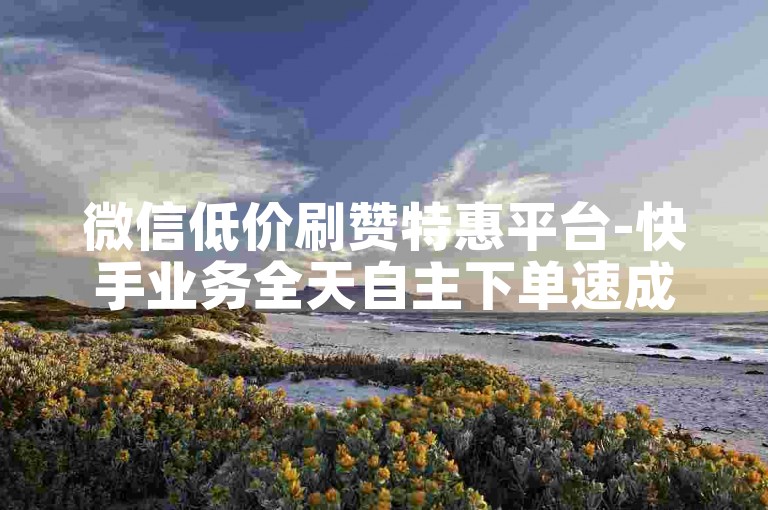微信低价刷赞特惠平台-快手业务全天自主下单速成