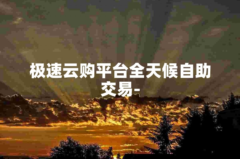 极速云购平台全天候自助交易-
