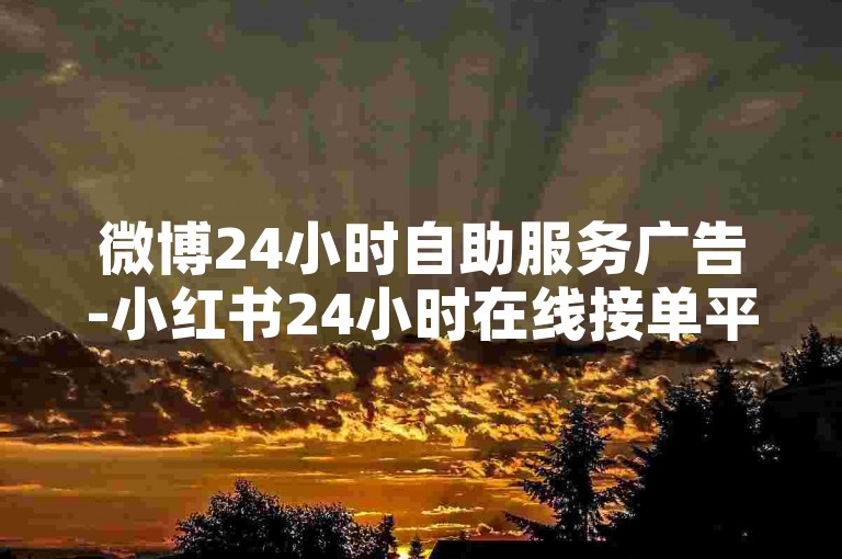 微博24小时自助服务广告-小红书24小时在线接单平台免费