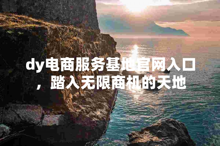 dy电商服务基地官网入口，踏入无限商机的天地