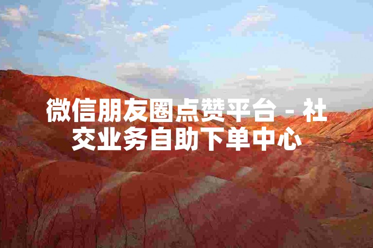 微信朋友圈点赞平台 - 社交业务自助下单中心