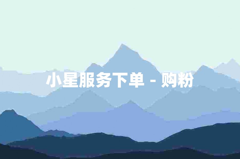 小星服务下单 - 购粉