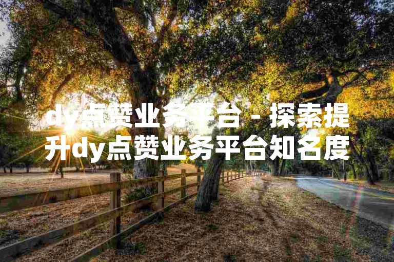 dy点赞业务平台 - 探索提升dy点赞业务平台知名度的策略