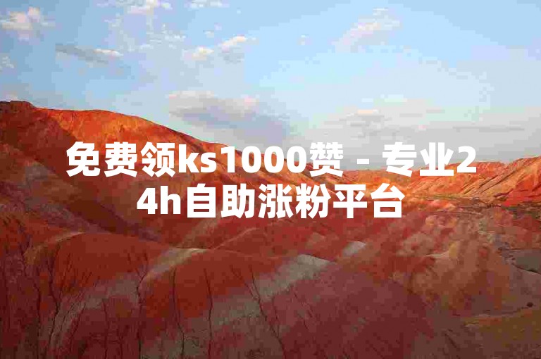 免费领ks1000赞 - 专业24h自助涨粉平台