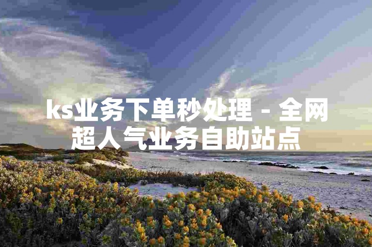 ks业务下单秒处理 - 全网超人气业务自助站点