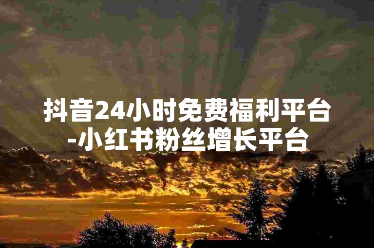 抖音24小时免费福利平台-小红书粉丝增长平台