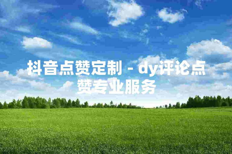 抖音点赞定制 - dy评论点赞专业服务