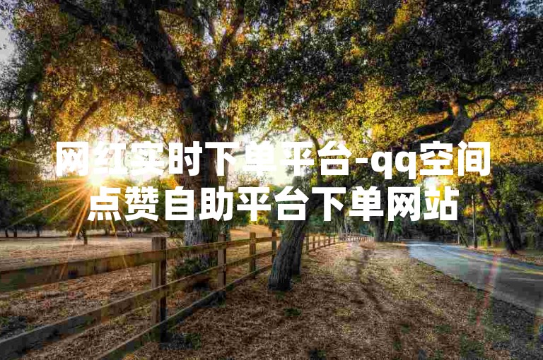 网红实时下单平台-qq空间点赞自助平台下单网站