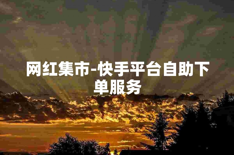 网红集市-快手平台自助下单服务