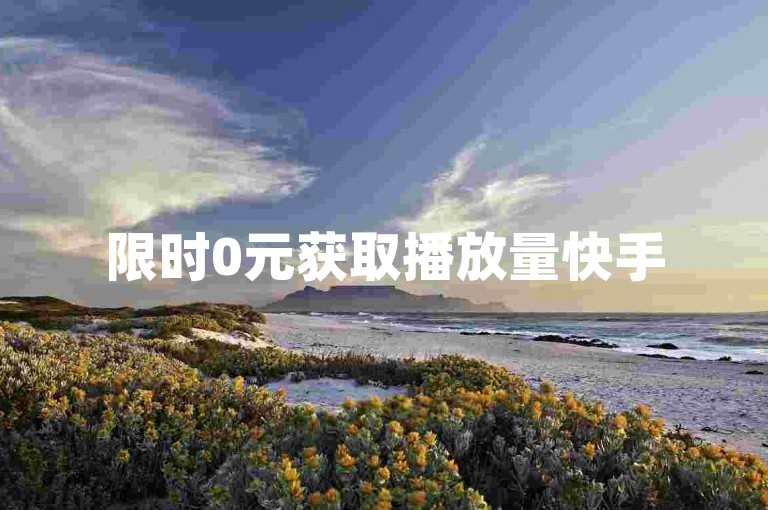 限时0元获取播放量快手
