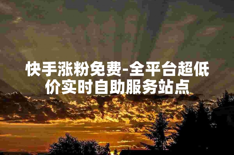 快手涨粉免费-全平台超低价实时自助服务站点
