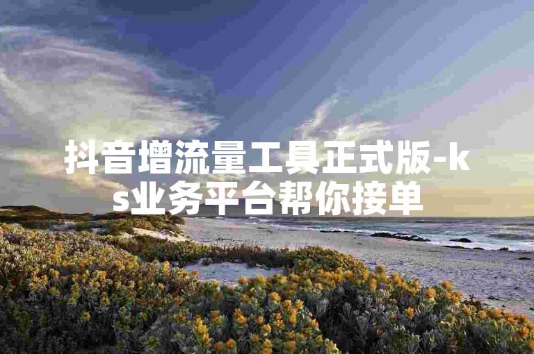 抖音增流量工具正式版-ks业务平台帮你接单