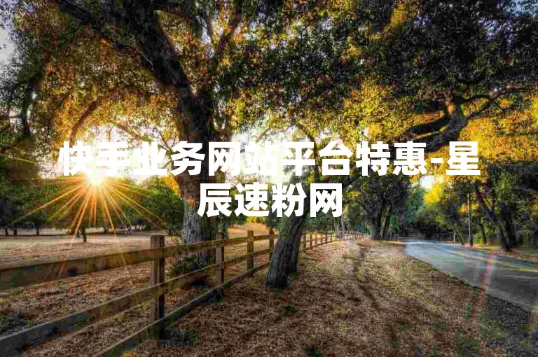 快手业务网站平台特惠-星辰速粉网