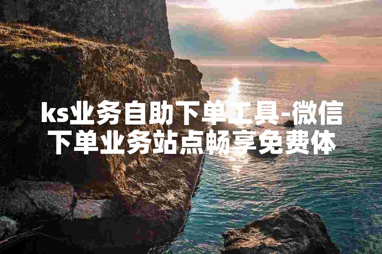 ks业务自助下单工具-微信下单业务站点畅享免费体验