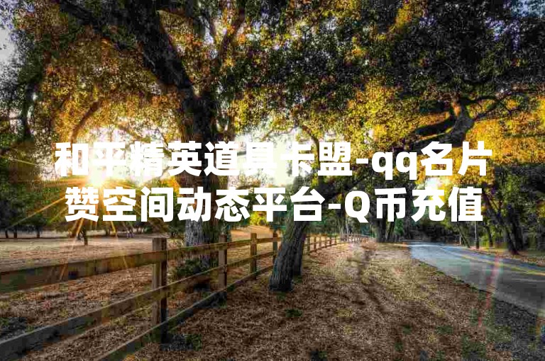 和平精英道具卡盟-qq名片赞空间动态平台-Q币充值-卡盟业务官网