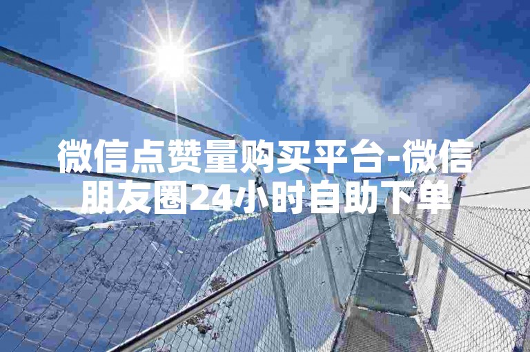 微信点赞量购买平台-微信朋友圈24小时自助下单