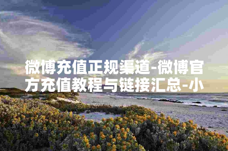 微博充值正规渠道-微博官方充值教程与链接汇总-小红书业务卡盟平台-微博wb播放量软件深度解析