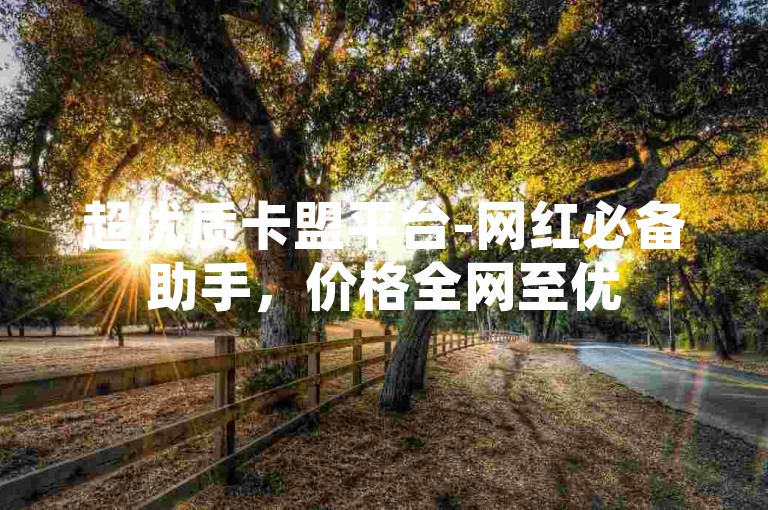 超优质卡盟平台-网红必备助手，价格全网至优