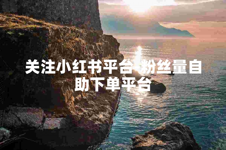 关注小红书平台-粉丝量自助下单平台