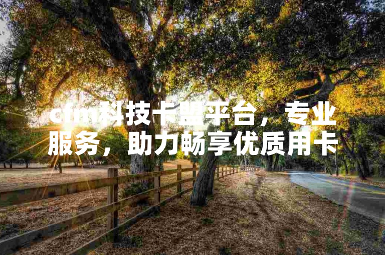 cfm科技卡盟平台，专业服务，助力畅享优质用卡体验