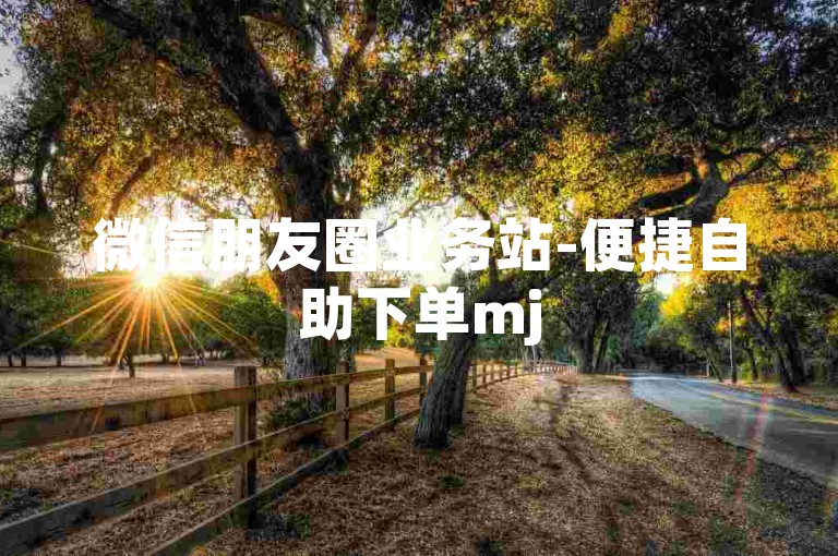 微信朋友圈业务站-便捷自助下单mj