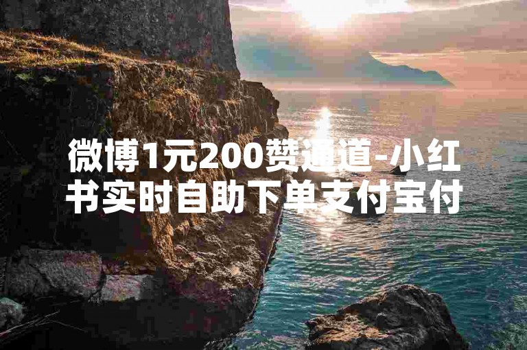 微博1元200赞通道-小红书实时自助下单支付宝付款