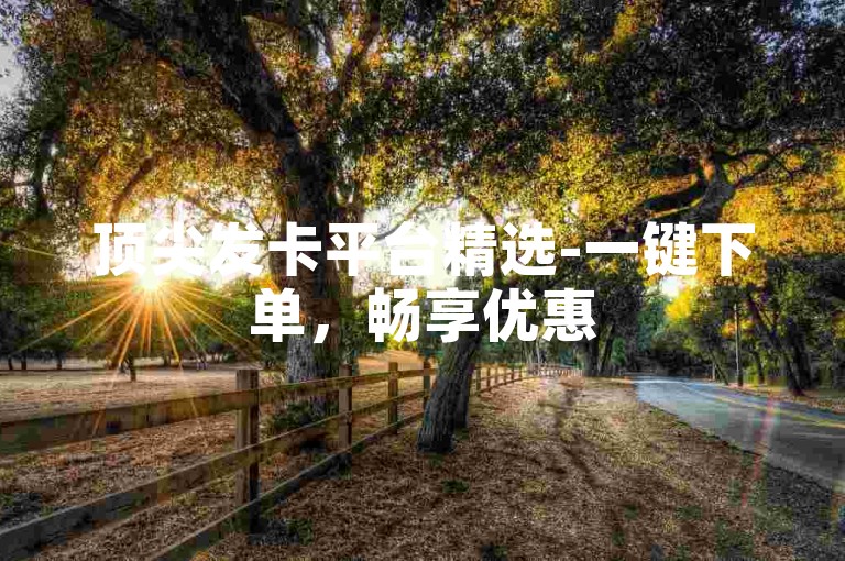 顶尖发卡平台精选-一键下单，畅享优惠