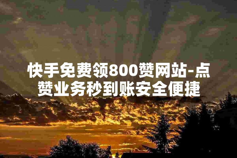 快手免费领800赞网站-点赞业务秒到账安全便捷